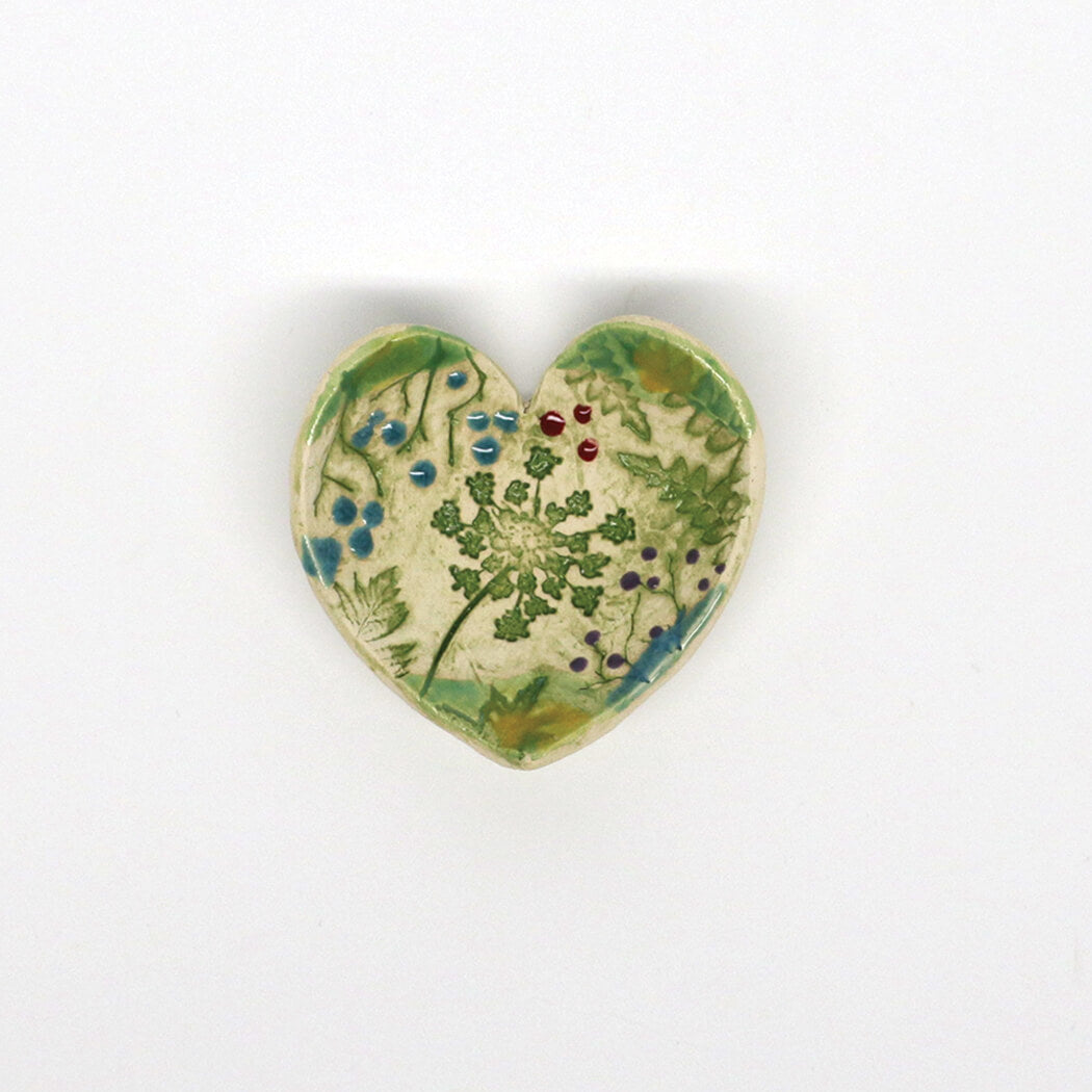 Heart  with Flowers Dish