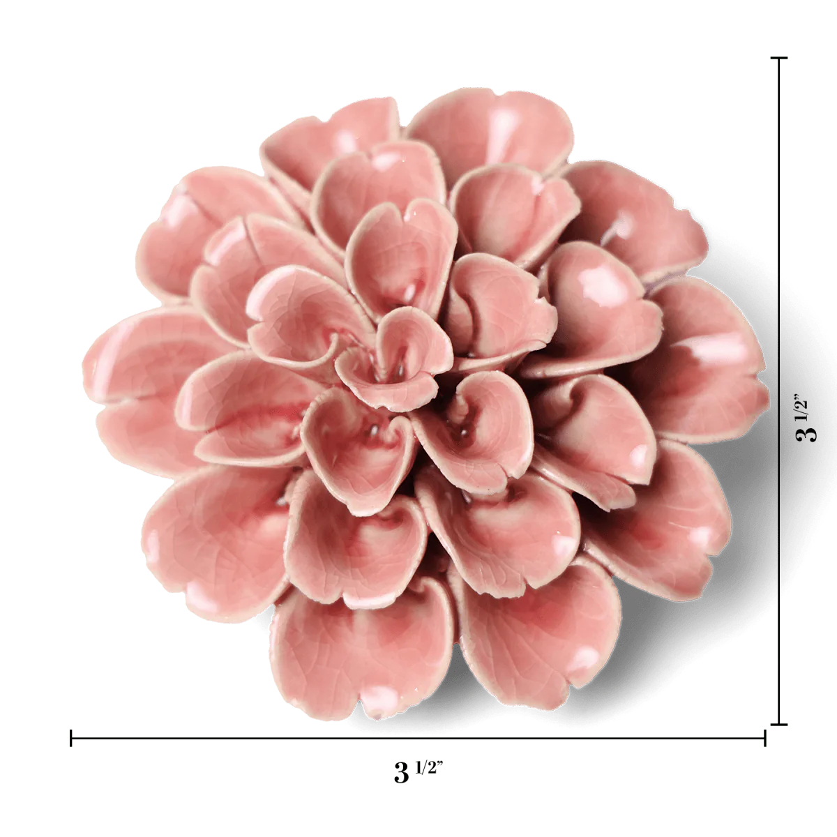 Pink Hydrangea Ceramic Flower