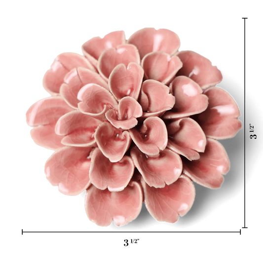 Pink Hydrangea Ceramic Flower