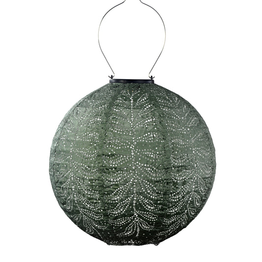 Round Sage Green Folia Lantern