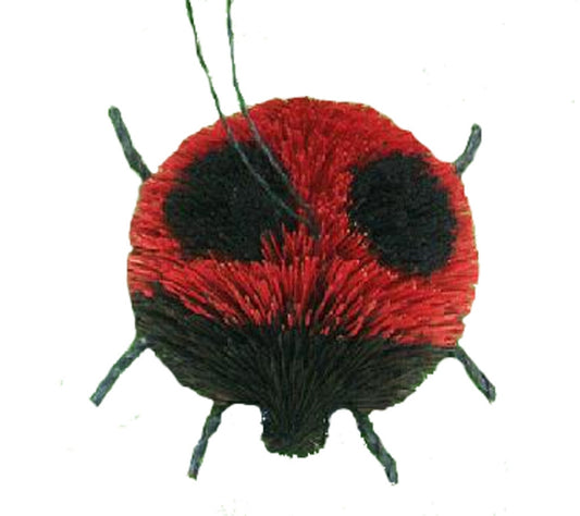 Lady Bug Ornament - BOTTLEBRUSH!