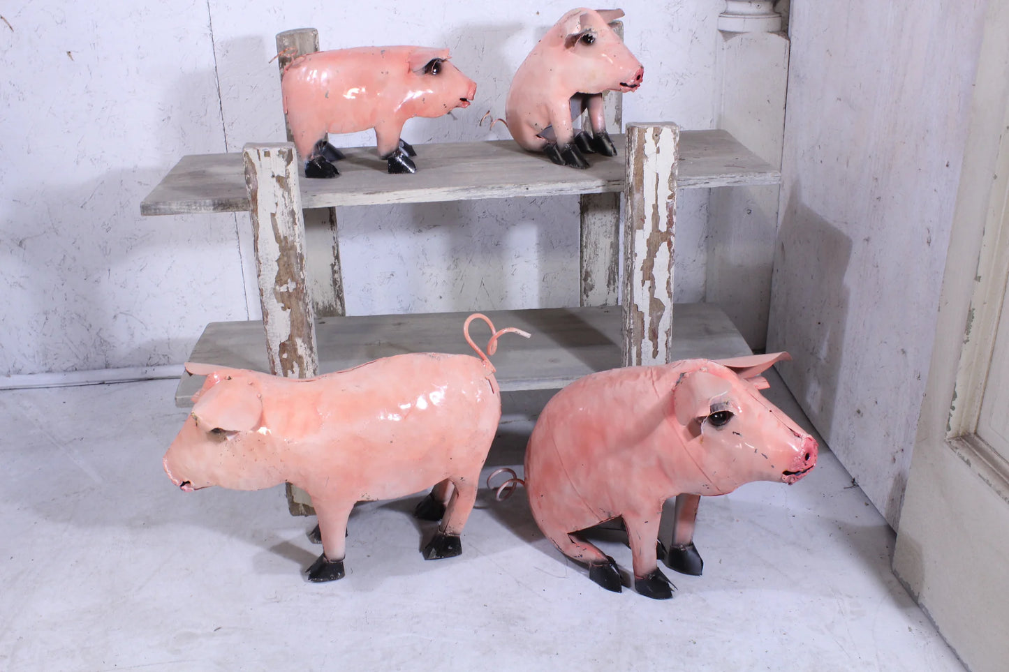 Set of 4 Pink Pigs