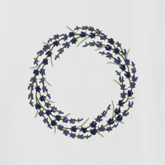 Lavender Wreath Knot Towel