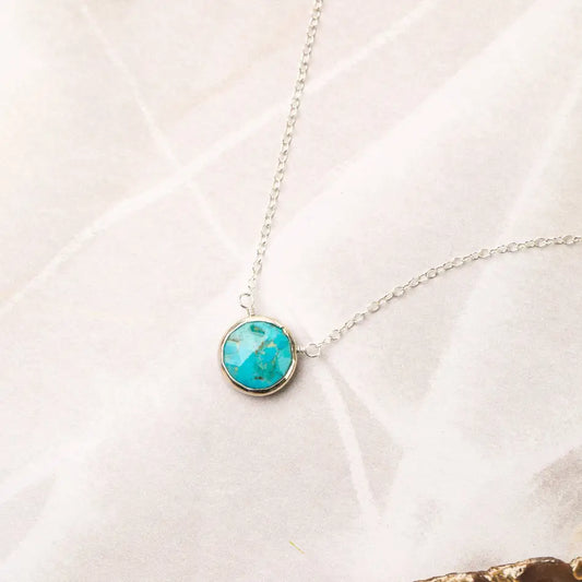 18" Sterling Silver Turquoise Necklace