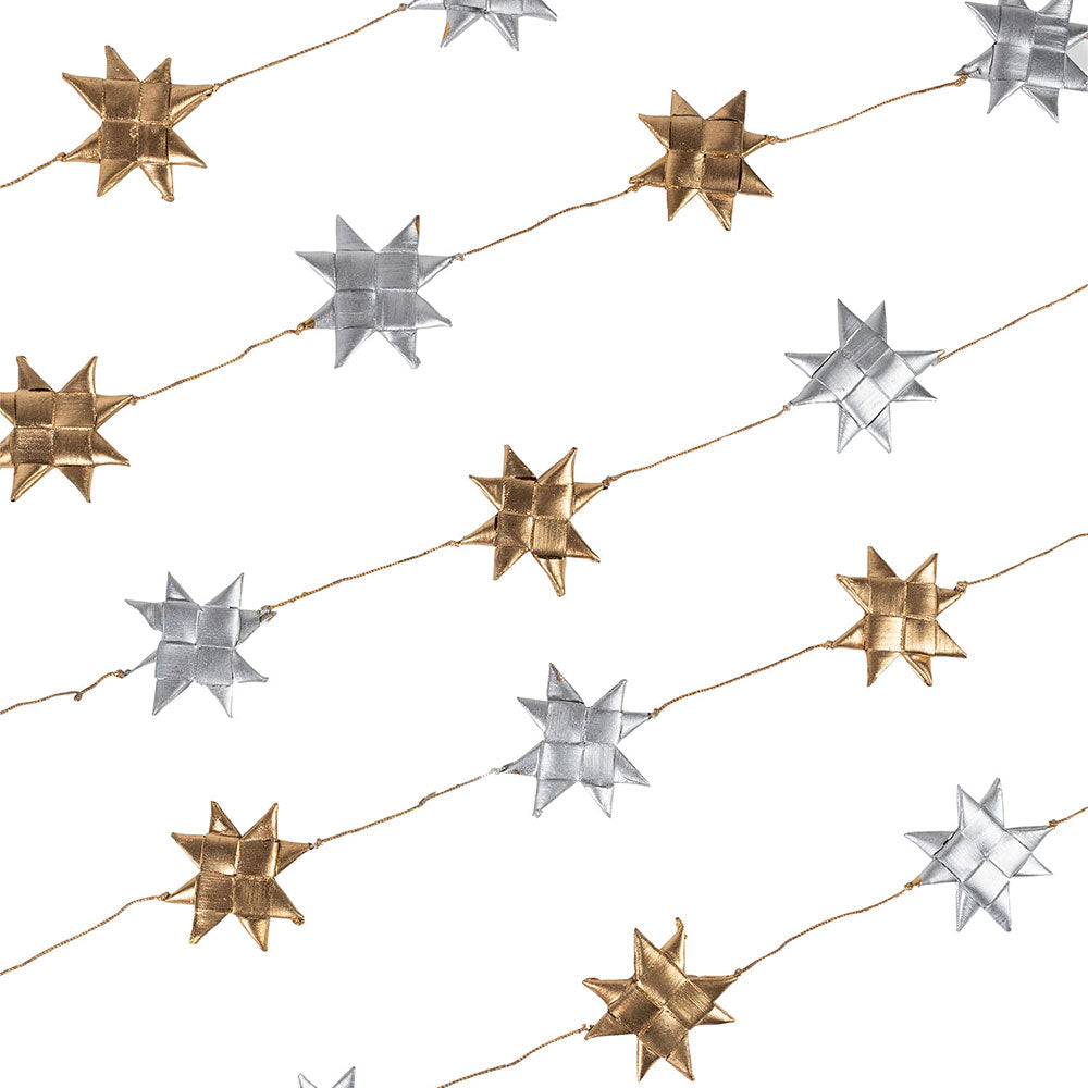 Star Garland, Silver and Gold