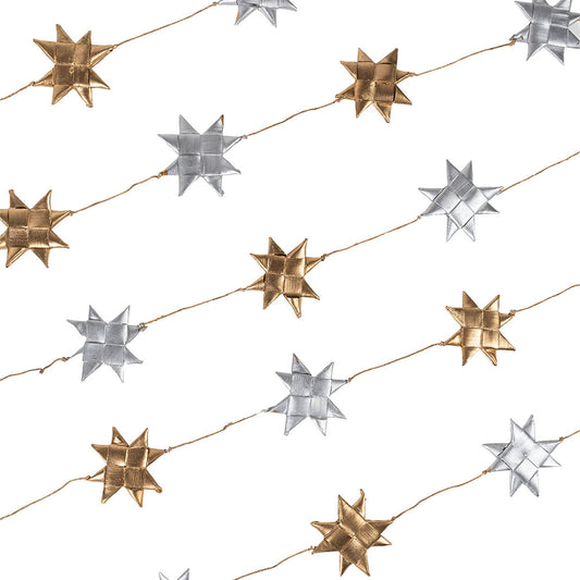Star Garland, Silver and Gold