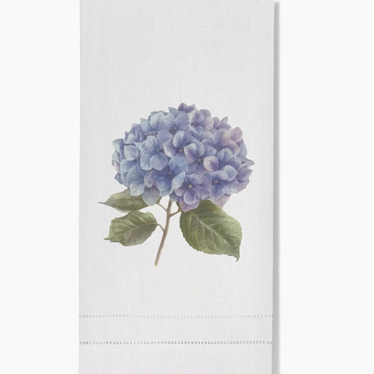 Printed (not embroidered) Blue Hydrangea Hand Towel