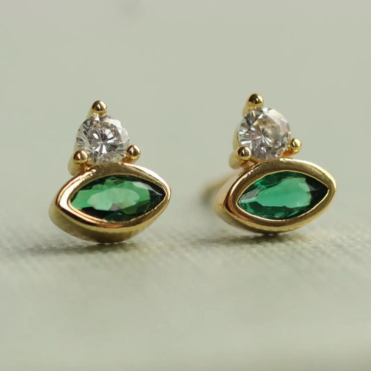 Emerald Eye Studs