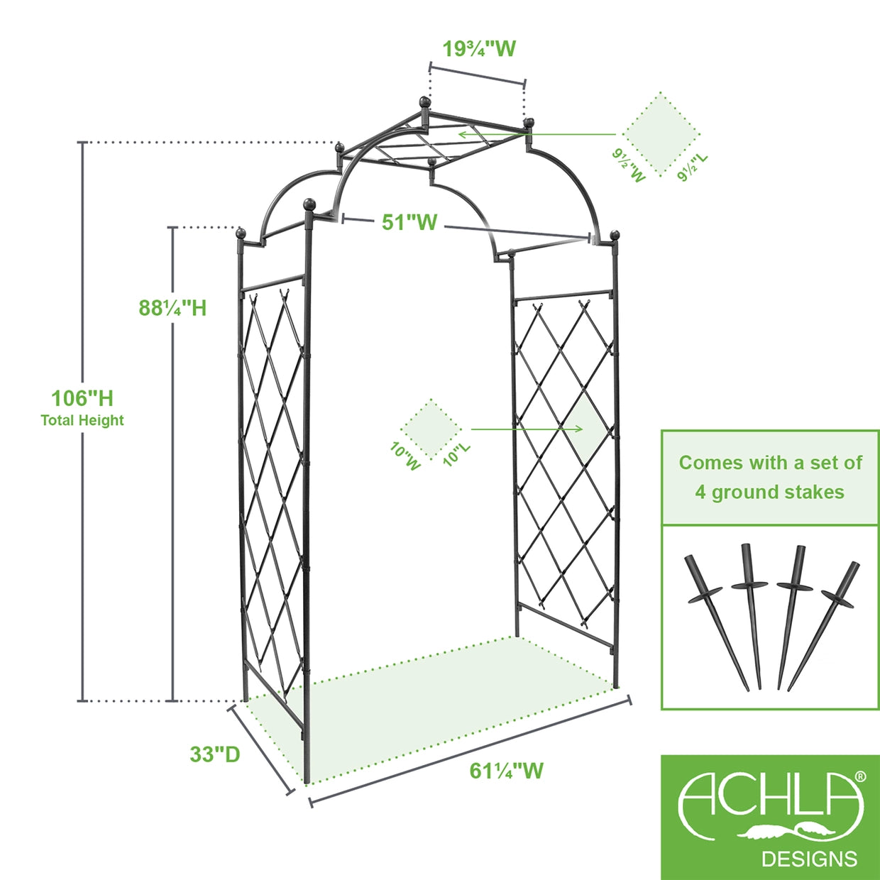 Lattice Tunnel Arbor, get stakes in bottom right drawer