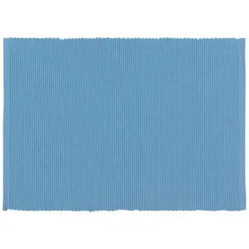 Cotton Placemat, French Blue, Honey Yellow