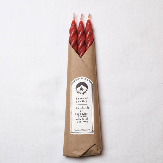 Rose Beeswax Taper candle, single candle