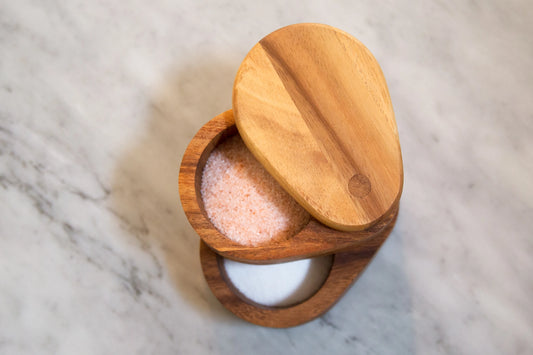 Ironwood Acacia Swivel Salt Box