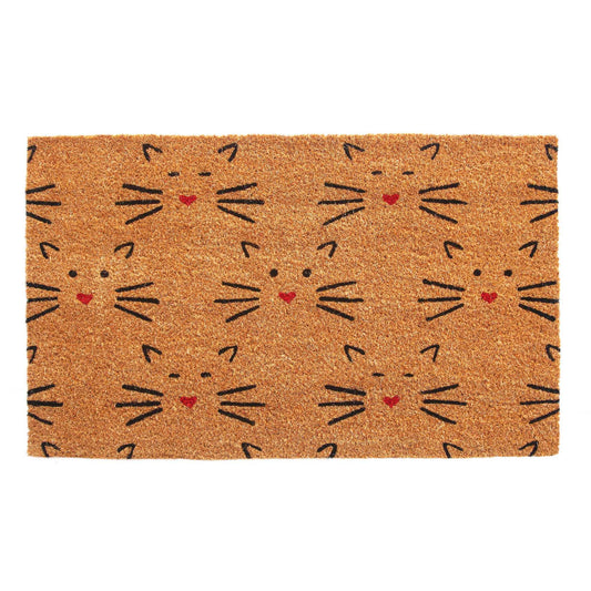 Love Cats Coir Doormat
