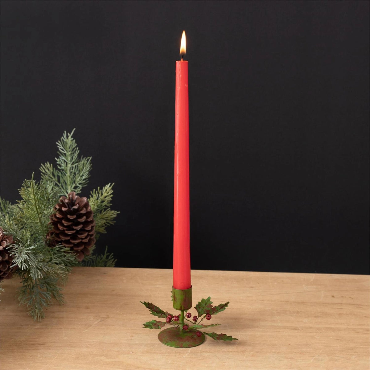 Vintage Holly Candle Holder