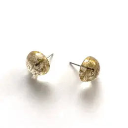 Gold Mercury Lucite Earrings