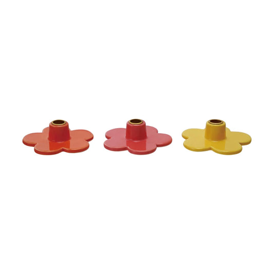 Stoneware Flower shaped Taper Holder