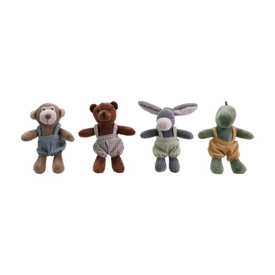 Lovies, Small Plush Toys, animal (Pig, rabbit, frog, sheep, dog, mouse, bear, dinosaur, monkey, donkey)