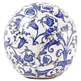 Ceramic Ball, Vines and Flowers