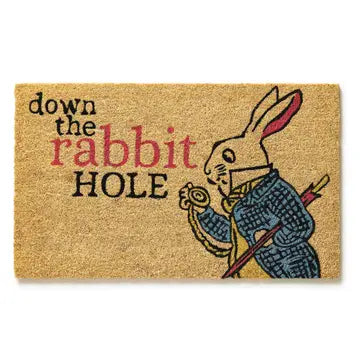 Down the Rabbit Hole Door Mat