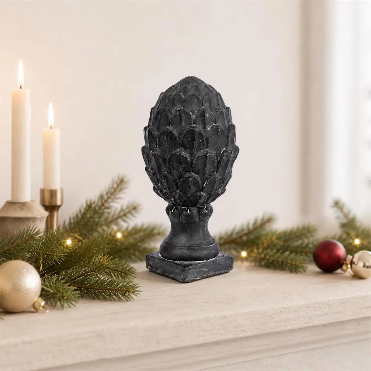 Charcoal Artichoke Finial