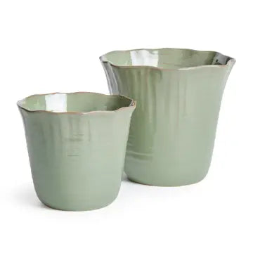 Green Ceramic Pot, Natura