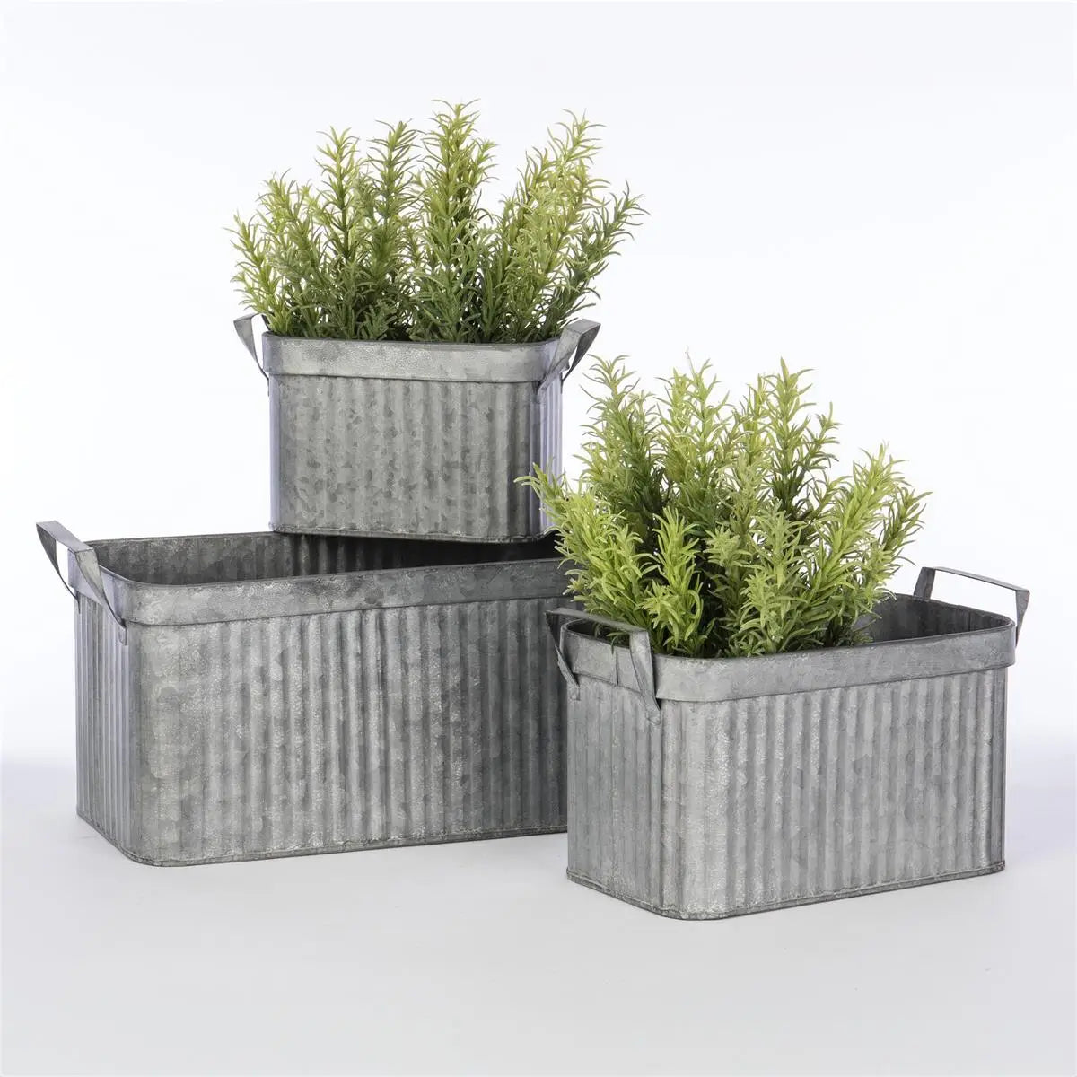 Rectangular Galvanized Planter, 3 sizes