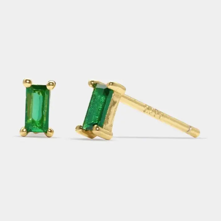 Tiny Green  Malachite Studs