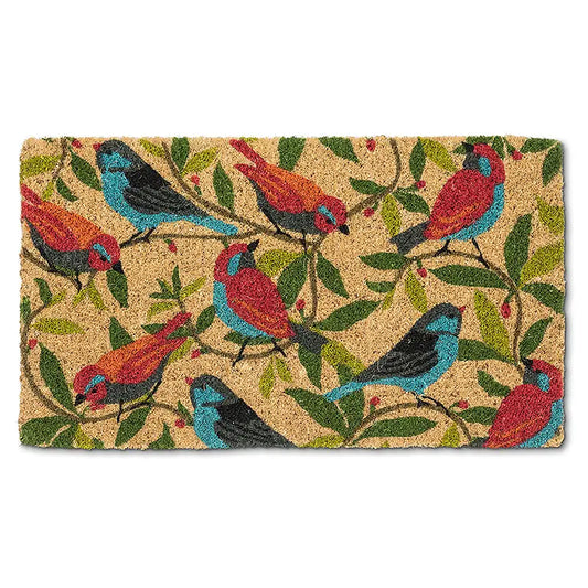 Colorful Birds Door Mat