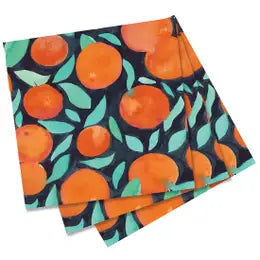 Cocktail Napkins - oranges and root veg, vegetables