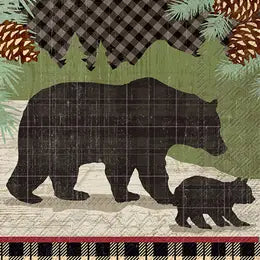 Bear and Cub Cocktail Napkins