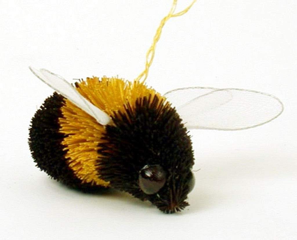 Bee ornament, bottlebrush