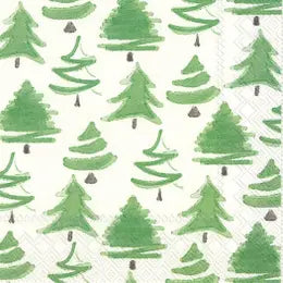 Christmas Cocktail Napkins, Little Xmas trees, x-mas