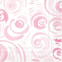 Rose Cocktail Napkins - pink Happy Circles
