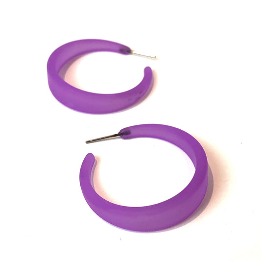 Lilac Frosted Kiera Hoop Earrings