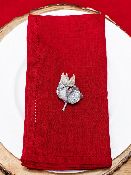 Red  Linen Napkins