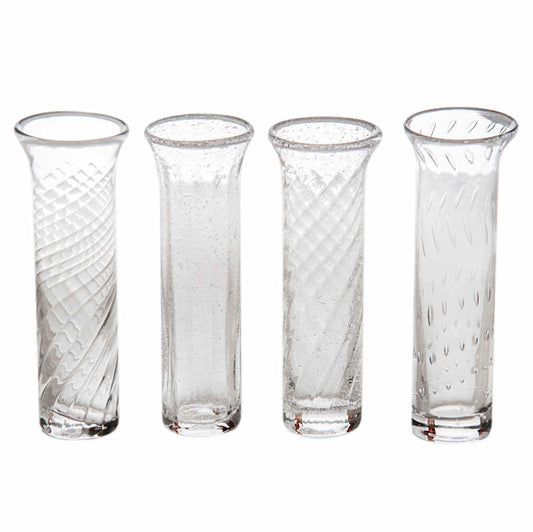 Glass Bud Vase, Set of 4