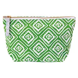 Pouch, Geometric Green, cosmetic bag