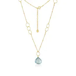 Jennifer Gem Necklace, Blue Topaz