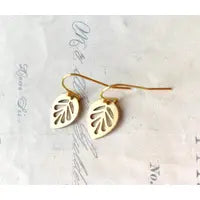 Petite Botanical Tiny Leaf Charm Earring