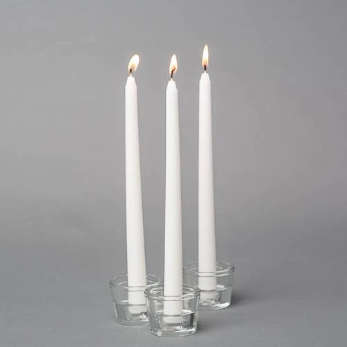 10 inch unscented taper candle