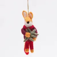 Fox Ornament, felt