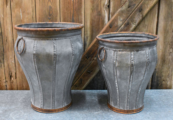 Galvanized Urn