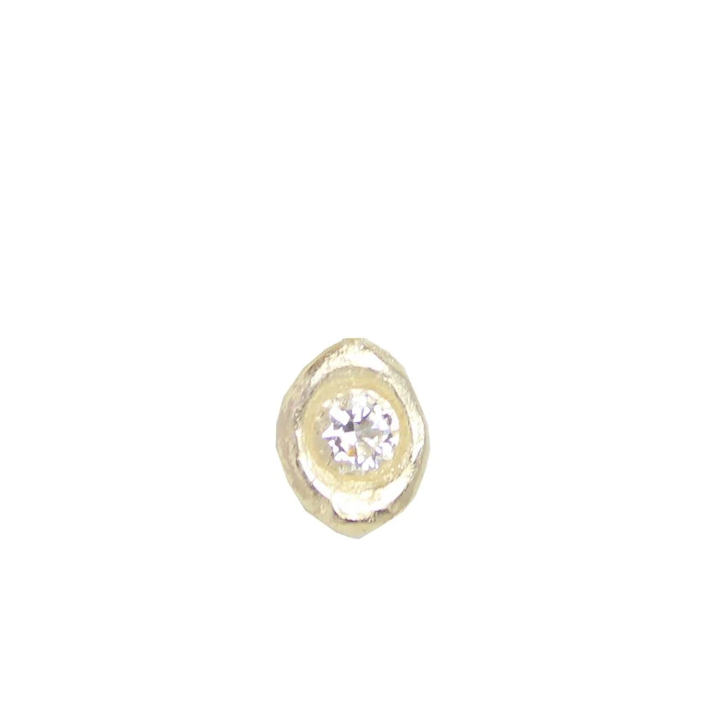 Champagne Medium Round Studs earrings, oval