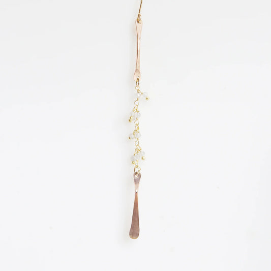 Haley Gemstone Drop Earrings in Rose Gold