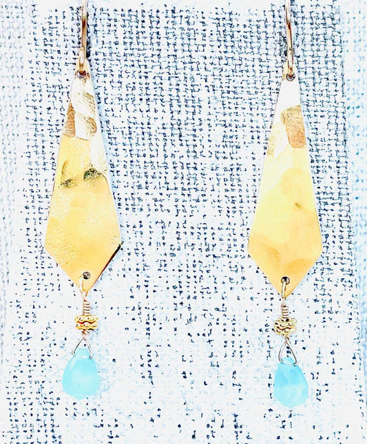 Geometric Chalcedony Earrings