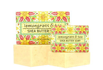 Wrapped Garden Soap, shea butter, 6.4 oz