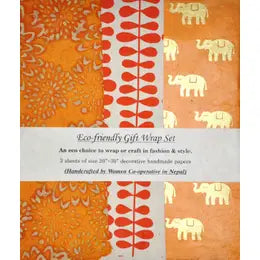 Multi Orange  Paper, wrap