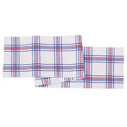 Red, White and Blue Plaid Runner