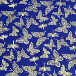Butterflies and Dragon Flies on Blue Paper