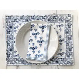 Blue and White Patterned Placemats